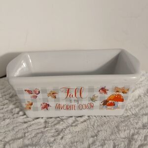 Royal Norfolk Ceramic "Fall" Mini Loaf Dish